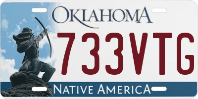 OK license plate 733VTG