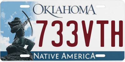 OK license plate 733VTH