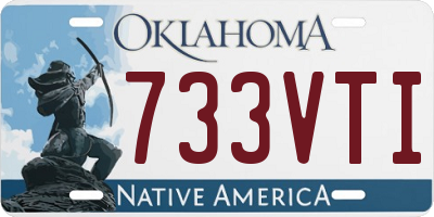 OK license plate 733VTI