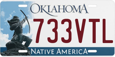 OK license plate 733VTL