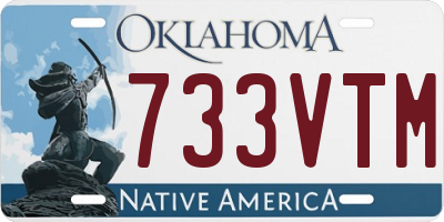 OK license plate 733VTM