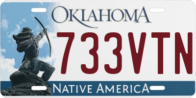 OK license plate 733VTN