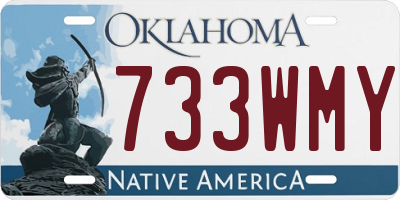 OK license plate 733WMY