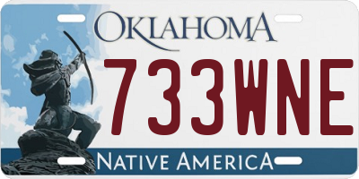 OK license plate 733WNE