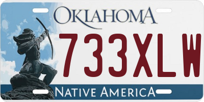 OK license plate 733XLW