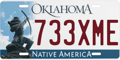 OK license plate 733XME