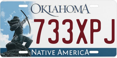 OK license plate 733XPJ