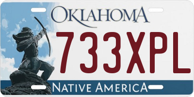 OK license plate 733XPL