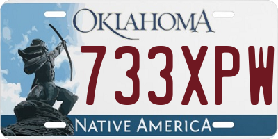 OK license plate 733XPW