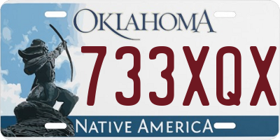 OK license plate 733XQX