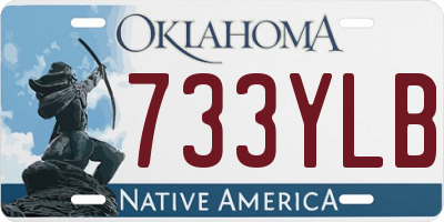 OK license plate 733YLB