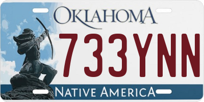 OK license plate 733YNN