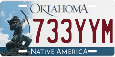 OK license plate 733YYM