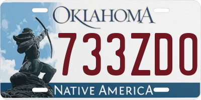 OK license plate 733ZDO