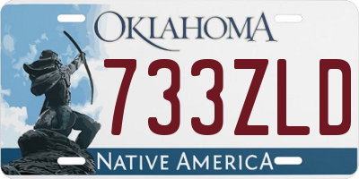 OK license plate 733ZLD