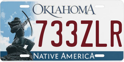 OK license plate 733ZLR