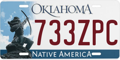 OK license plate 733ZPC