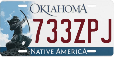 OK license plate 733ZPJ