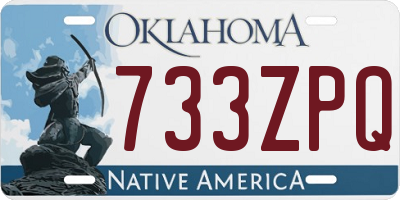 OK license plate 733ZPQ