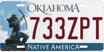 OK license plate 733ZPT