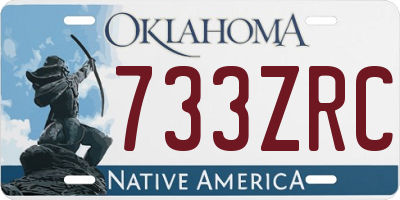 OK license plate 733ZRC