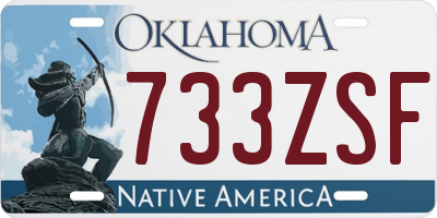 OK license plate 733ZSF