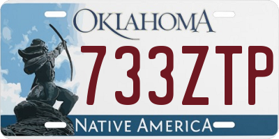 OK license plate 733ZTP