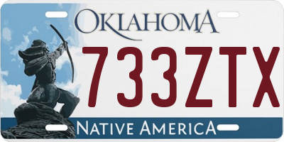 OK license plate 733ZTX