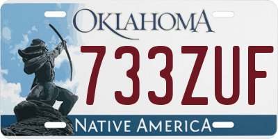 OK license plate 733ZUF