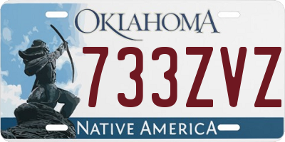 OK license plate 733ZVZ