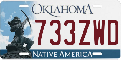 OK license plate 733ZWD