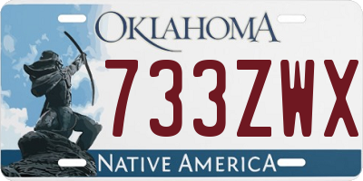 OK license plate 733ZWX