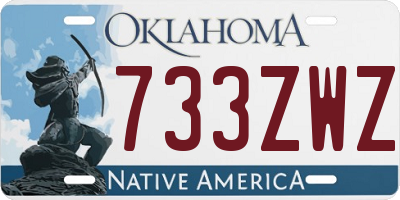 OK license plate 733ZWZ