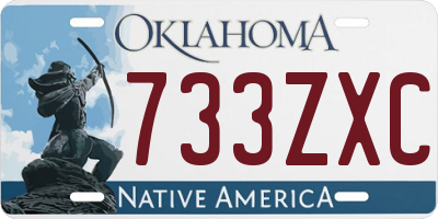 OK license plate 733ZXC