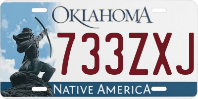 OK license plate 733ZXJ