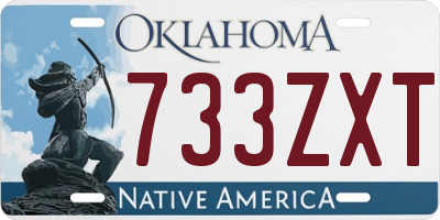 OK license plate 733ZXT