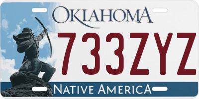 OK license plate 733ZYZ