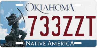 OK license plate 733ZZT