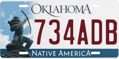OK license plate 734ADB