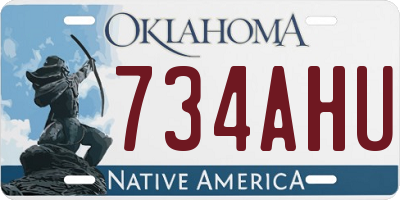 OK license plate 734AHU