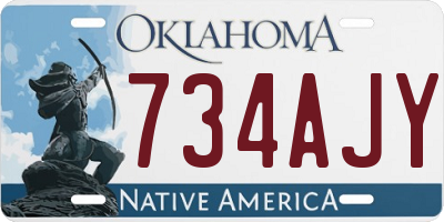 OK license plate 734AJY