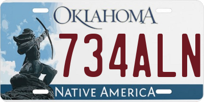 OK license plate 734ALN