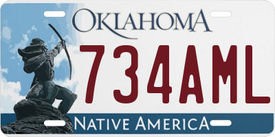 OK license plate 734AML
