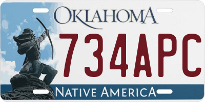 OK license plate 734APC
