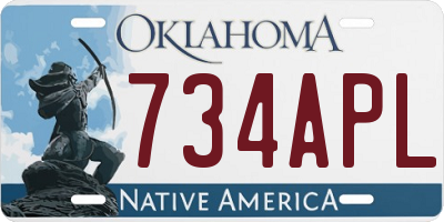 OK license plate 734APL