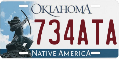 OK license plate 734ATA