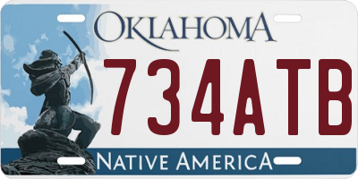 OK license plate 734ATB