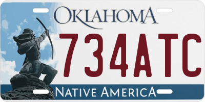 OK license plate 734ATC