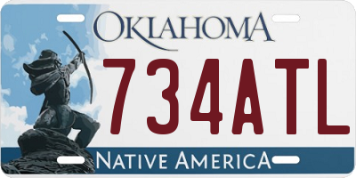 OK license plate 734ATL