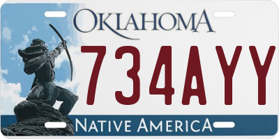 OK license plate 734AYY